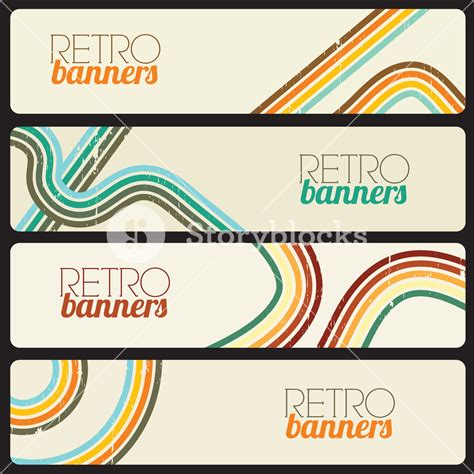 Retro Banners Royalty Free Stock Image Storyblocks