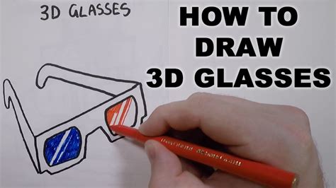How To Draw 3d Glasses Youtube