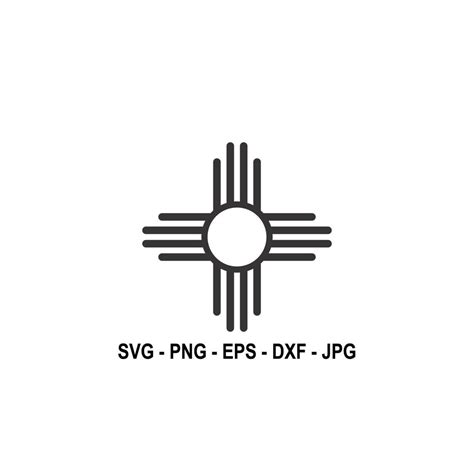 New Mexico Zia Sun Shape Svg Png Zia Sun Svgzia Symbol Etsy