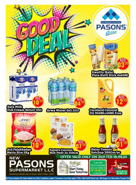 Good Deals Al Qusais From Pasons Until 20th February Pasons Uae