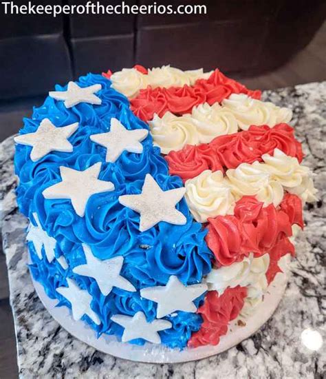 Patriotic Cake The Keeper Of The Cheerios