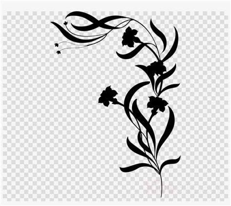 Floral Silhouette Png Clipart Clip Art Flower And Vine Clipart Free