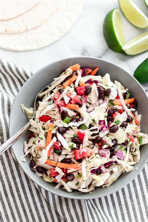 The coleslaw and the avocado cream can be refrigerated separately overnight. Grilled Fish Tacos with Southwestern Slaw - Lisa's ...
