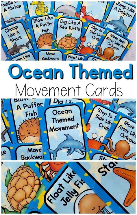 Preschool Ocean Activities Add These Fun Movement Cards To Your Ocean