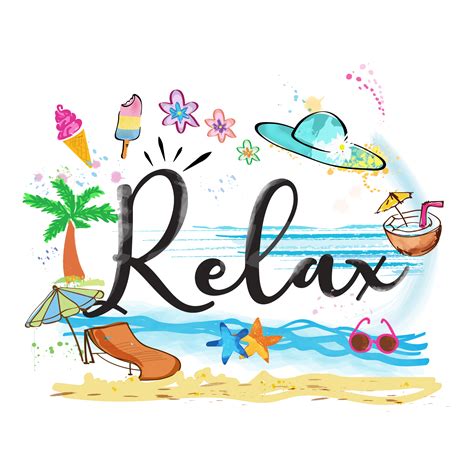 Relax Word Clipart