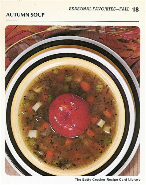 Autumn Soup Vintage Recipe Cards