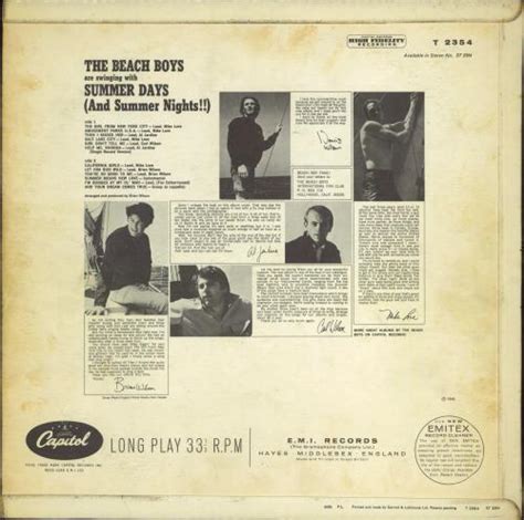 The Beach Boys Summer Days 1st Vg Uk Vinyl Lp Album Lp Record