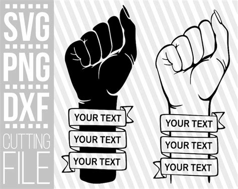 Power Fist With Your Text Svg Hand Svg Bump Svg Melanin Etsy