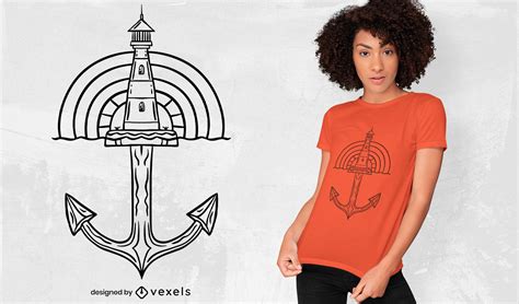 Baixar Vetor De Desenho De T Shirt De Ncora De Navio Farol