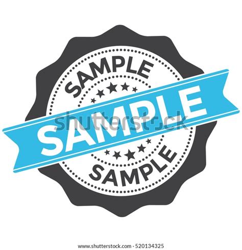 Sample Stamp Vector On White Background Stock Vector Royalty Free