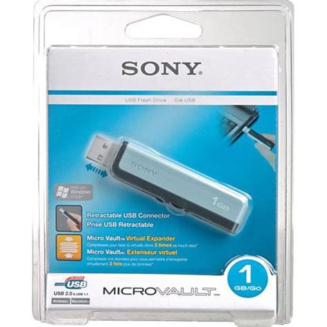 Sony 1gb Micro Vault Classic Usb Flash Drive Blue Usm1gjl Bandh