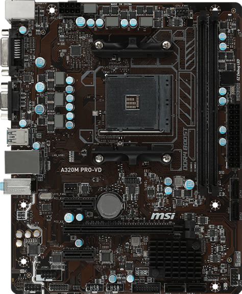Msi A320m Pro Vd Motherboard Specifications On Motherboarddb