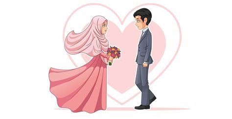 How Does A Muslim Get Married About Islam Cartoon Character Design