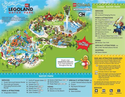 Legoland Water Park Map Large Map With Theme Parks California Map
