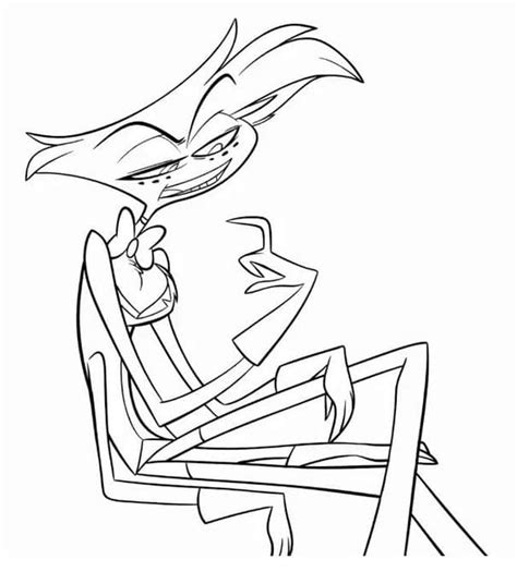 Angel Dust In Hazbin Hotel Coloring Page Download Print Or Color Online For Free