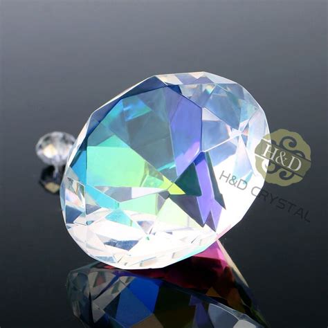 30mm Colors Glass Cut Crystal Diamond Paperweight Wedding Favor T