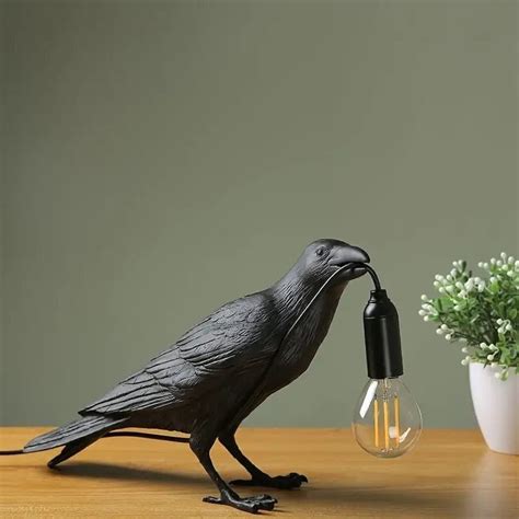 Bird Lamp Crow Lamp Table Lamp Bird Lamp Raven Lamp Crow Wall Lamp