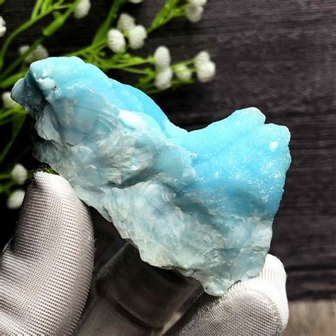 Natural Blue Aragonite Crystal Rough Mineral Specimen 686 Etsy