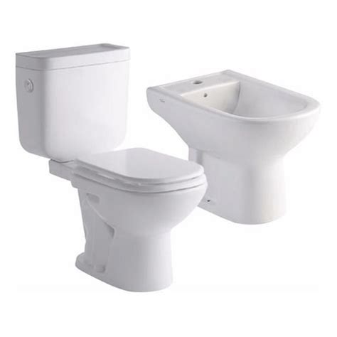 Inodoro Largo Depósito Dual Tapa Bidet 1 Agujero Ferrum Bari