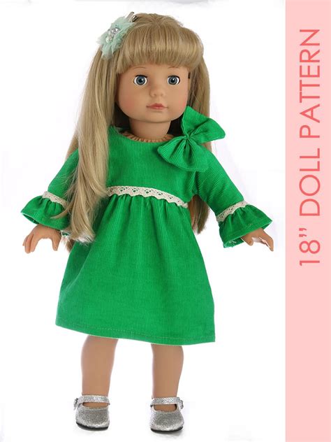 Doll Dress Pattern 18 Inch Doll Patterns Doll Patterns 18 Etsy