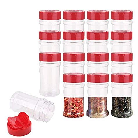 16 Pcs 7oz 200ml Clear Plastic Spice Jars Storage Bottle Container Spice Containers Bpa Free