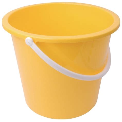 Round Plastic Bucket Yellow