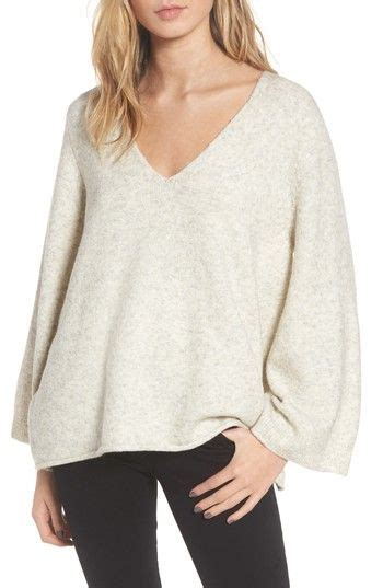 French Connection Urban Flossy Slouchy Flared Sleeve Sweater In Oatmeal