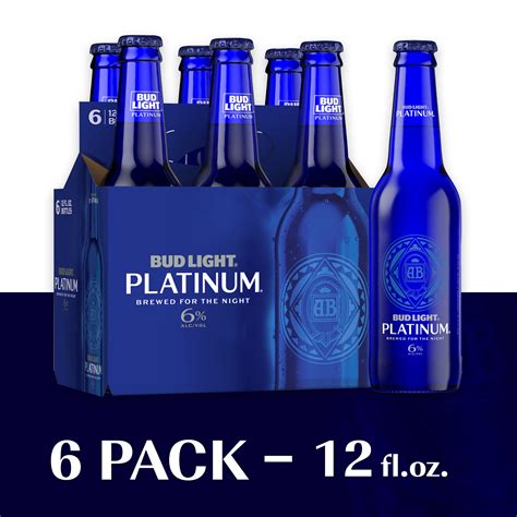 Bud Light Platinum Beer 6 Pack Beer 12 Fl Oz Bottles 6 Abv