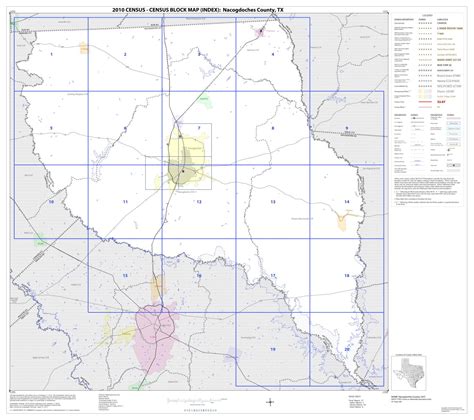 2010 Census County Block Map Nacogdoches County Index Side 1 Of 1