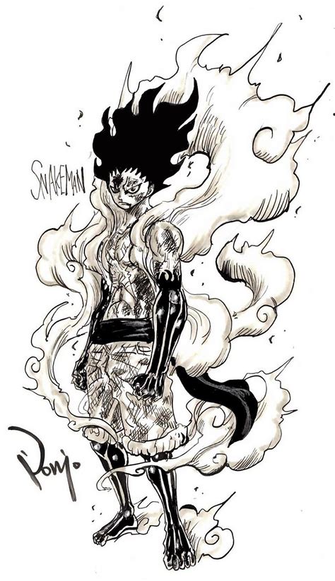 Luffy Gear 4 Snake Man Character Art Character Design One Piece