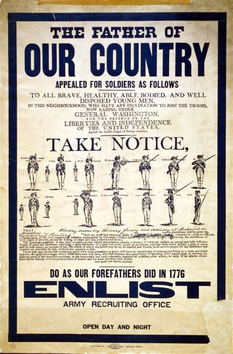take notice the not so 1776 recruiting poster journal of the american revolution