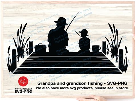 Grandpa And Grandson Fishing Svg Daughter Fishing Svg Etsy Ireland