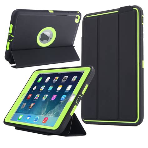 New Black Durable Folding Tpu Plastic Smart Case Cover For Ipad Mini