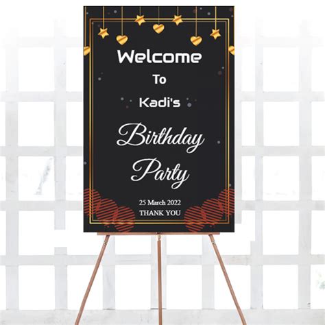 Birthday Party Welcome Sign Custom Birthday Sign Banner House