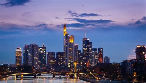 Frankfurt Night Germany【25 Cities With The Most Impressive Skyline