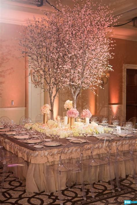 Beautiful Cherry Blossom Trees As A Centerpiece Imagine The Wow When You Walk Into That