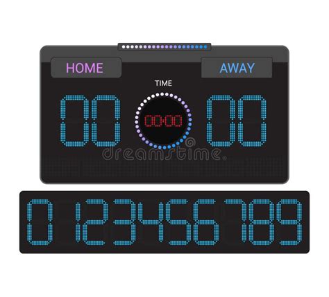 Scoreboard Vector Score Board Digital Display Football Soccer Sport