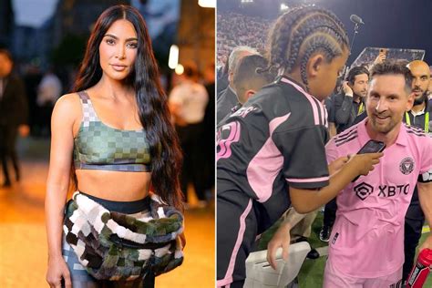 Kim Kardashian Shares Son Saint And Friend Meeting Lionel Messi And