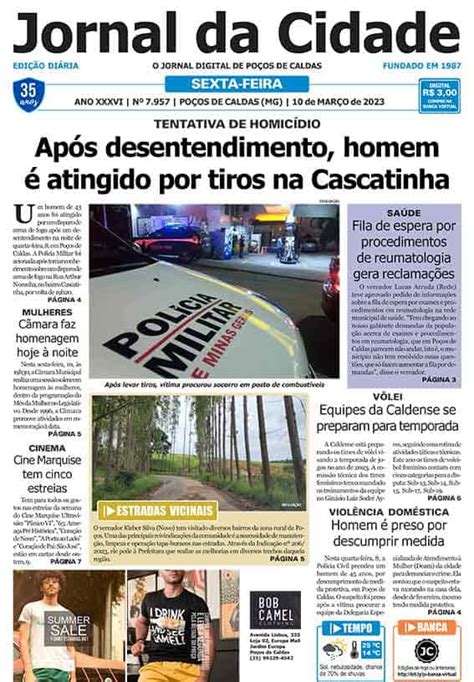 Jornal Da Cidade 10 De Março De 2023 Jornal Da Cidade Notícias De Poços De Caldas E Região