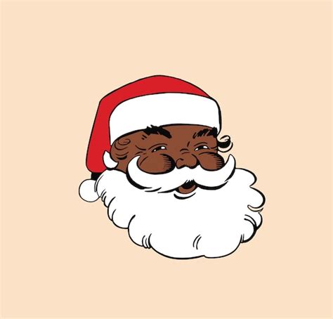 Santa Claus Svg African American Santa Svg Christmas Svg Cut Etsy