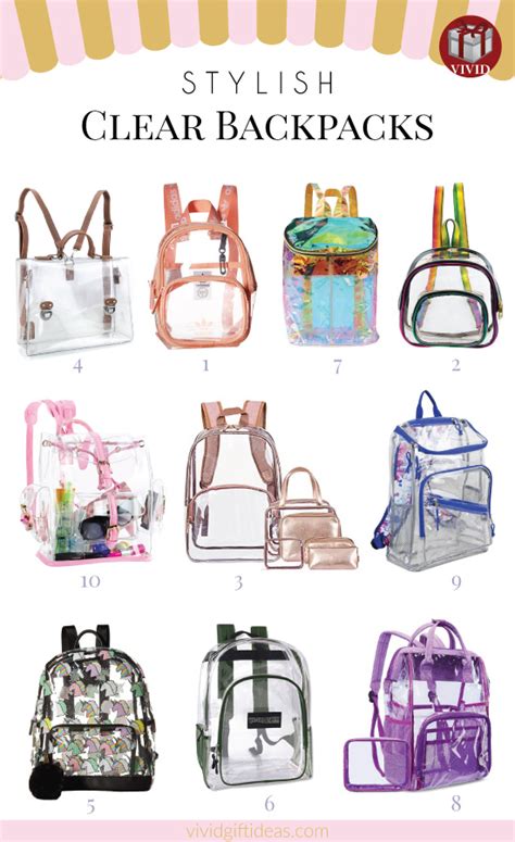 10 Cute Clear Backpacks For School And Travel