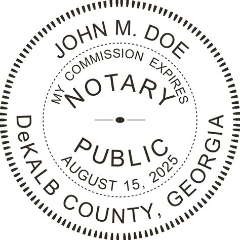 Georgia Pre Inked Notary Seal Stamp