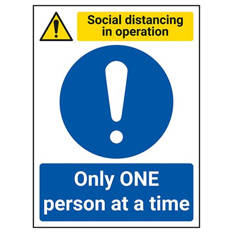 Social Distancing In Operation Only One Person A A Time Infection