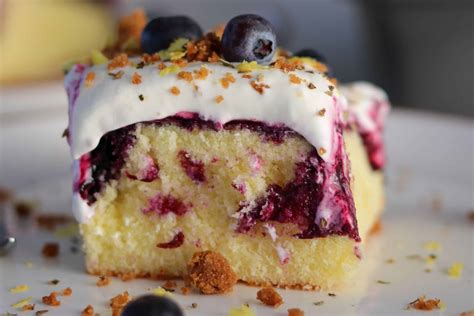 Lemon Blueberry Poke Cake With The Woodruffs