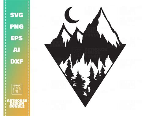 Camping Svg Forest Svg Nature Logo Mountain Cricut Adventure Svg