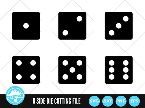 Six Sided Dice Svg Files Dice Cut Files Dice Vector Files Etsy