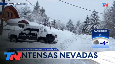 bariloche hoy se desató un temporal de nieve y recomiendan el uso de cadenas para andar en auto