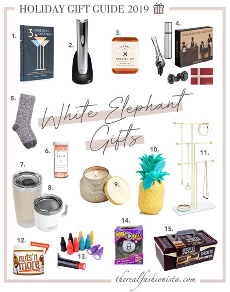 White elephant gift exchanges or yankee swaps typically take place during the holiday season as a more affordable, less stressful alternative to buying christmas gifts for every party attendee (or worse, having to give a the white elephant gift ideas ahead will have you covered, no matter the occasion. 30 White Elephant & Gag Gift Ideas | The Real Fashionista