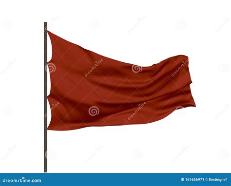 Blank Red Waving Flag Vector Illustration Stock Vector Illustration