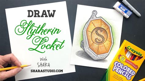How To Draw Slytherin Locket Youtube